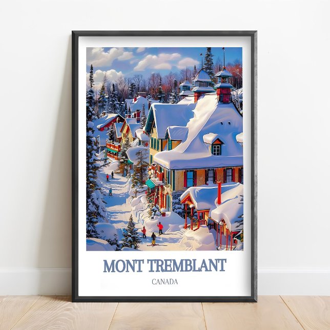 Mont Tremblant tryck - Laurentian Mountains Affisc (Skapare uppladdad)