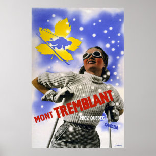 "Mont Tremblant" Vintage resor Poster
