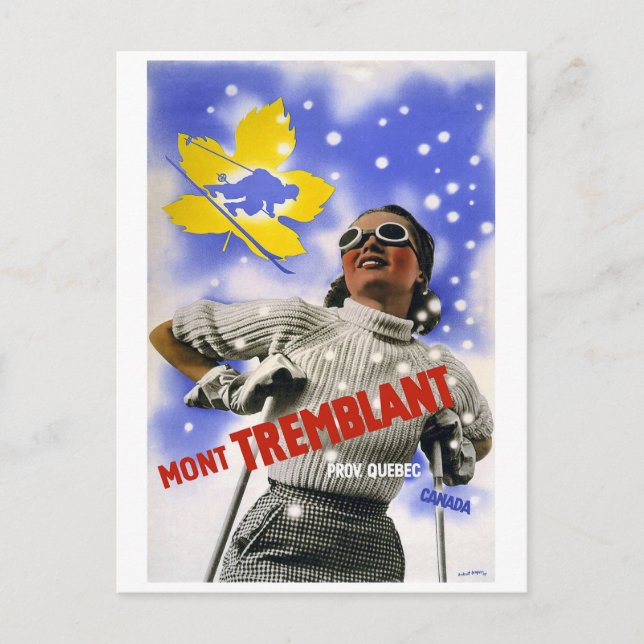 "Mont Tremblant" Vintage resor Vykort (Framsida)