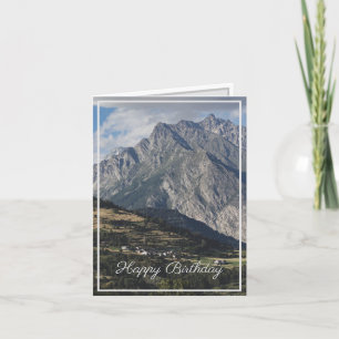 Mont Velan från Buthier, Italien Birthday Kort