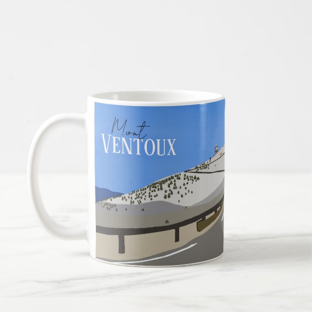 Mont Ventoux-cykelmagnet Kaffemugg (Vänster)