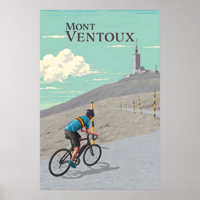 Mont Ventoux Cykelreseposter Poster (Framsidan)