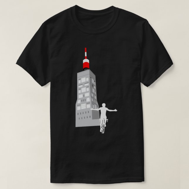 Mont Ventoux-cykelutmaning överst i Backe  T Shirt (Design framsida)