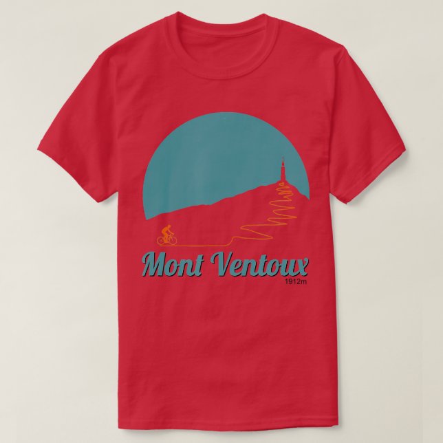 Mont Ventoux-cykling T Shirt (Design framsida)