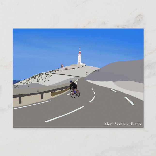 Mont Ventoux digitalt teckning-vykort Vykort (Framsida)