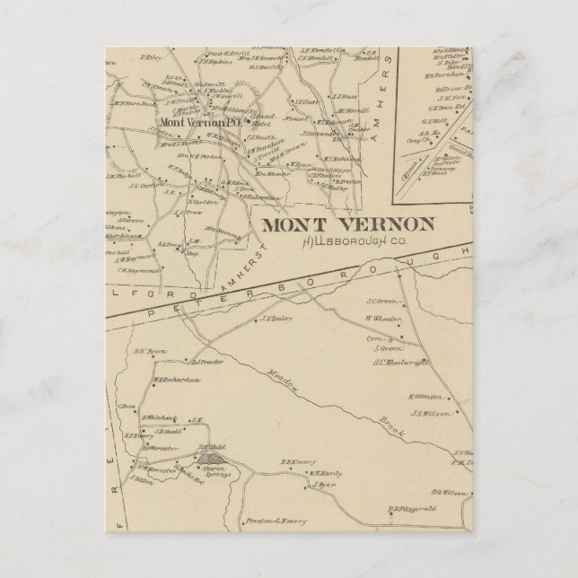 Mont Vernon, Sharon Vykort (Framsida)