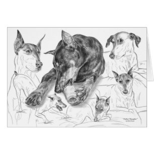 Montage av Doberman Pinscher Hund från Kelli Svan OBS Kort