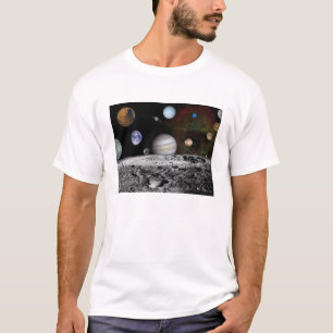 Montage av planen och Jupiters måne Tee