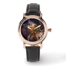 Montage bläck teckning - sportbilen är centralenhe armbandsur