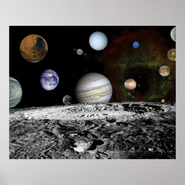 Montage på planeten poster (Framsidan)