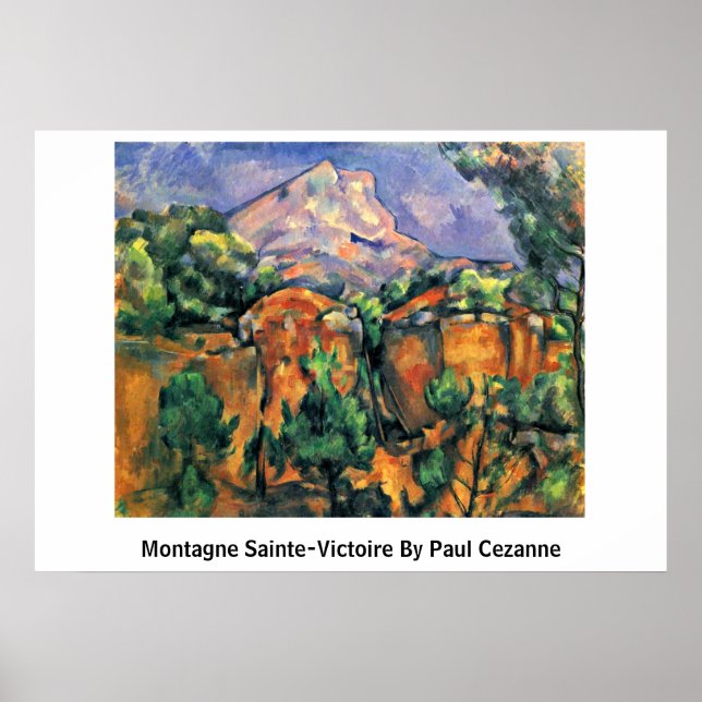Montagne Sainte-Victoire av Paul Cezanne Poster (Framsidan)