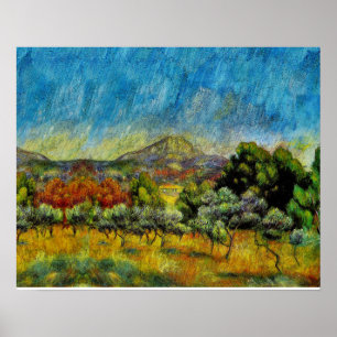 "Montagne Sainte Victoire" vid Renoir Poster