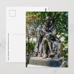 Montaigne-statyn på Square Paul Painleve i Paris Vykort