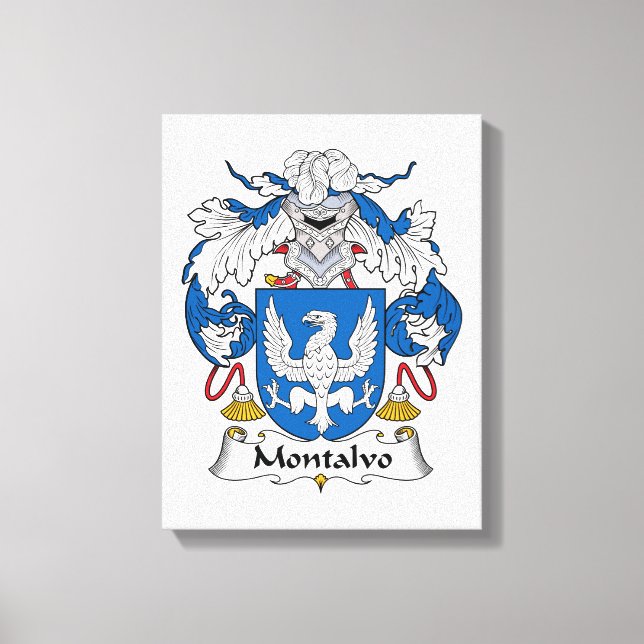 Montalvo Family Crest Canvastryck (Framsida)