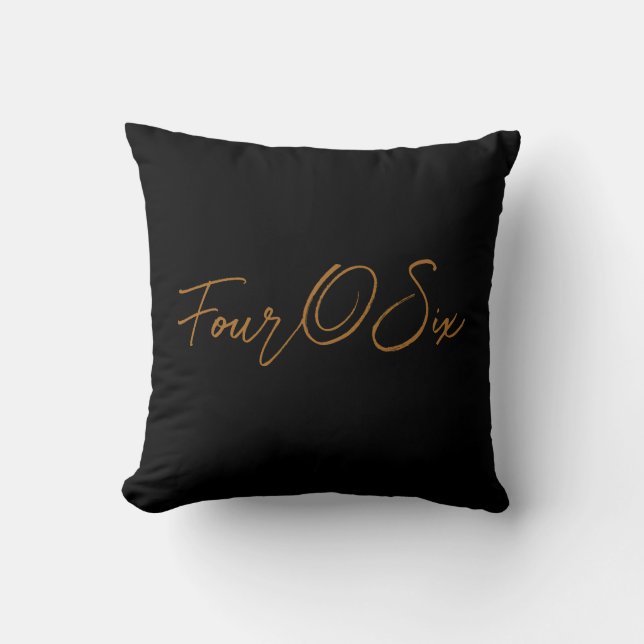Montana 406 Black with Copper Area Code Kudde (Framsida)