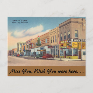 Montana, 600 Pub & Cafe, Miles City Vykort