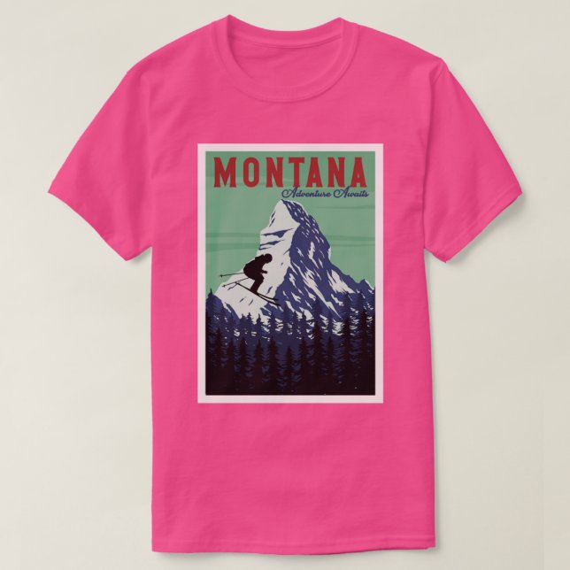 Montana alpine skiing t shirt (Design framsida)