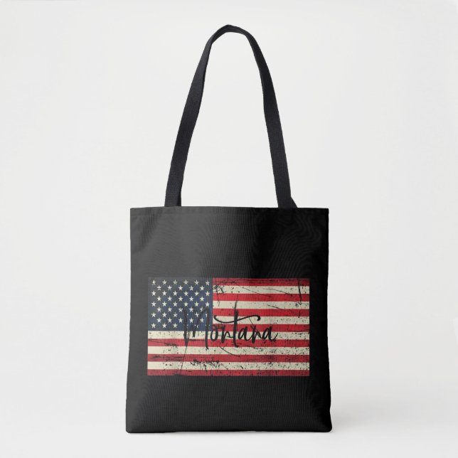 Montana America Tote Bag Tygkasse (Framsida)