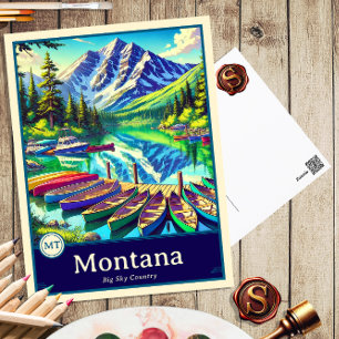 Montana   Anime Stil Cel Shaded-vykort Vykort