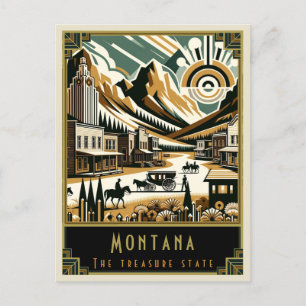 Montana Art Deco Vykort