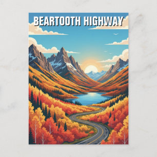 Montana Beartooth Highway Vykort