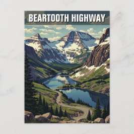 Montana Beartooth Highway Vykort
