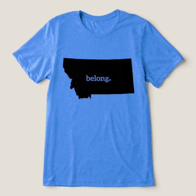 Montana Belong Heart State Pride T Shirt (Design Framsida)
