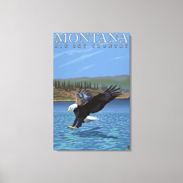 Montana - Big Himlar CountryDiving Eagle Canvastryck (Framsida)