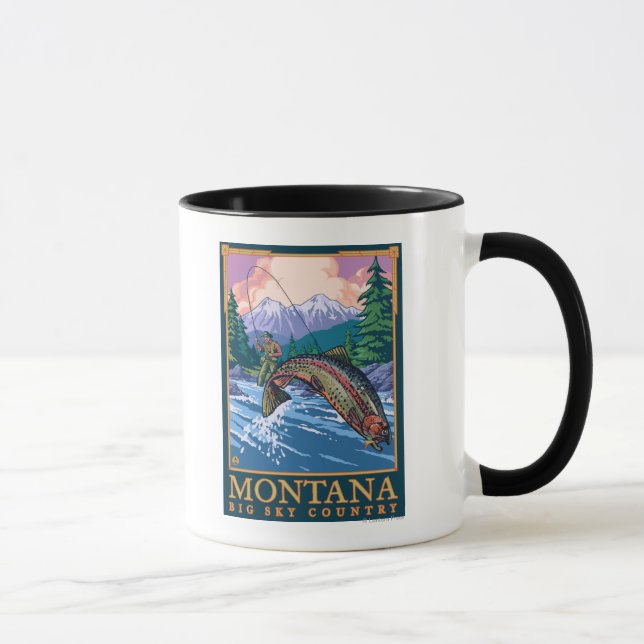 Montana - Big Himlar CountryFly FishScene Mugg (Höger)