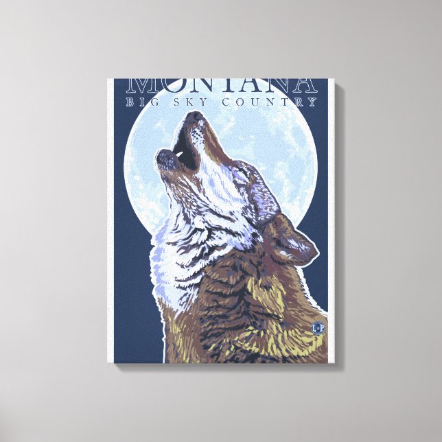 Montana - Big Himlar CountryHowling Varg Canvastryck (Framsida)