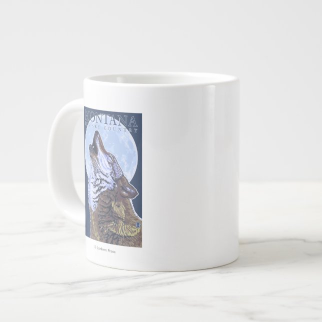 Montana - Big Himlar CountryHowling-Vargen Jumbo Mugg (Framsida vänster)