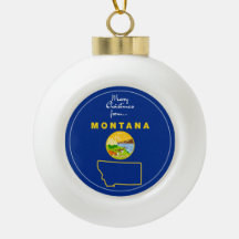 Montana - "Big Himlar State Hälsning" Ornament