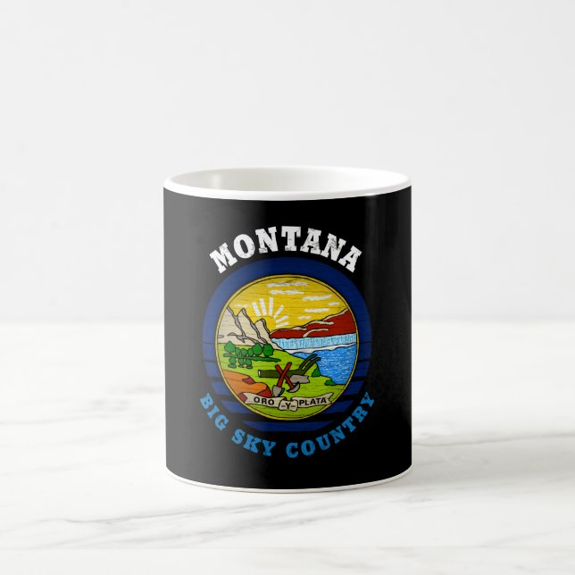 MONTANA BIG HIMLAR STATLIG FLAGGA KAFFEMUGG (Center)