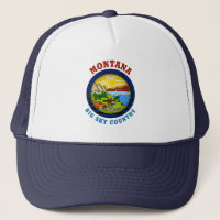 MONTANA BIG HIMLAR STATLIG FLAGGA TRUCKERKEPS