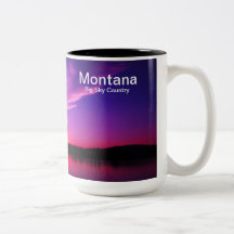 Montana, Big Sky Country, 15 oz Mugg, Rosa Solnedg
