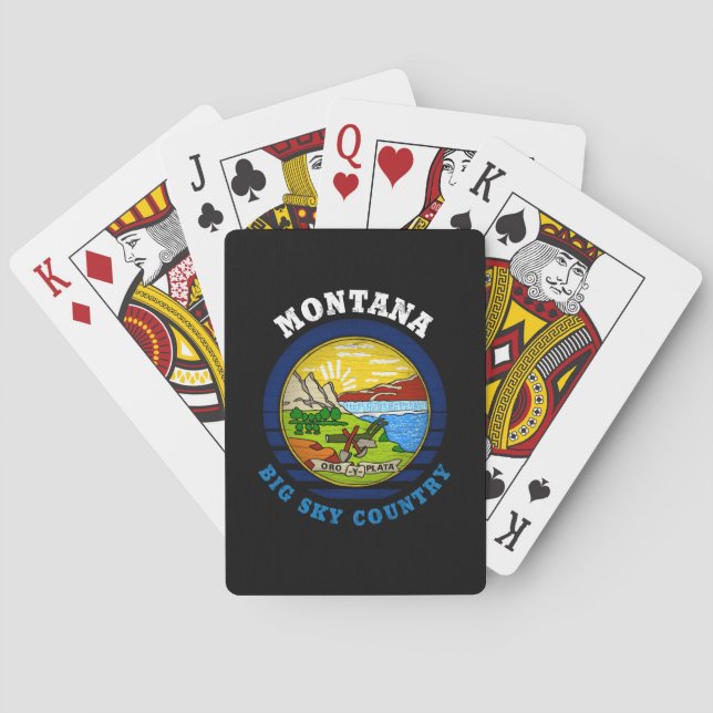 MONTANA BIG SKY STATENS FLAGGA CASINOKORT (Baksidan)