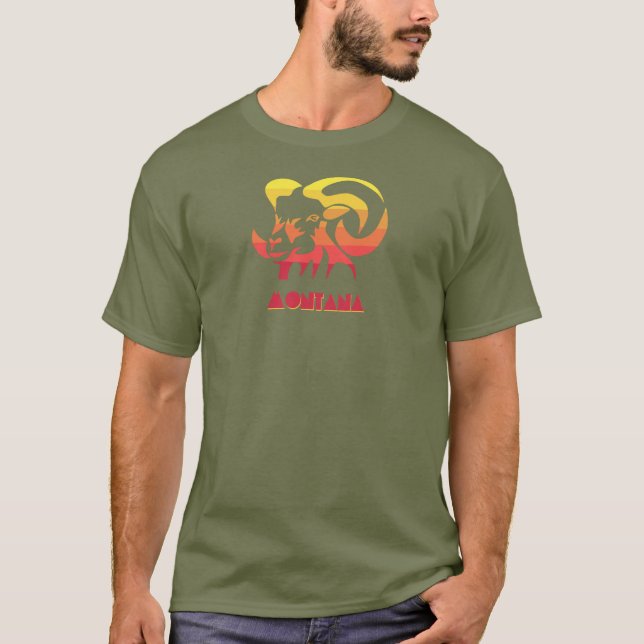 Montana Bighorn T Shirt (Framsida)