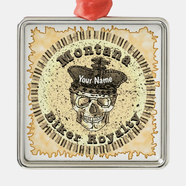 Montana Biker  Julgransprydnad Metall (Framsidan)