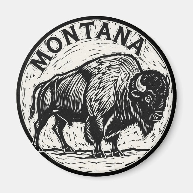 Montana Bison Magnet (Framsidan)