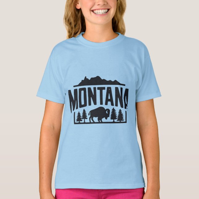 Montana Bison vilderness T Shirt (Framsida)