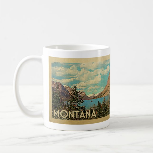 Montana Coffee Mugg Glacier Park Vintage resor (Vänster)