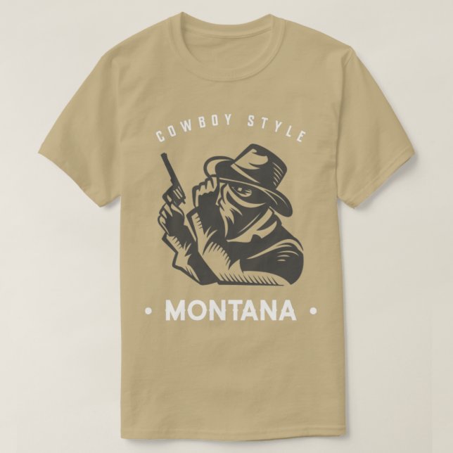 Montana Cowboy T Shirt (Design framsida)