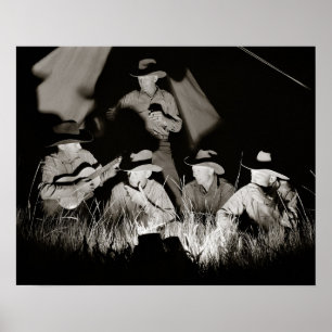 Montana Cowboyer, 1939. Vintage Foto Poster