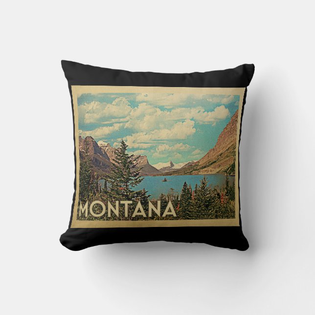 Montana Dekorativ kudde Glacier Park Vintage resor (Framsida)