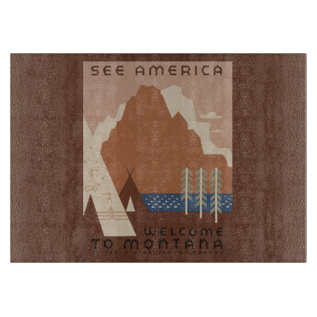 Montana delstaten: Berg, stammar, Big Sky Country (Framsidan)