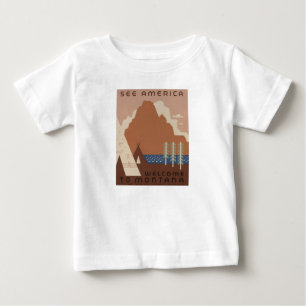 Montana delstaten: Indianska stammar, Berg, Prärie T Shirt