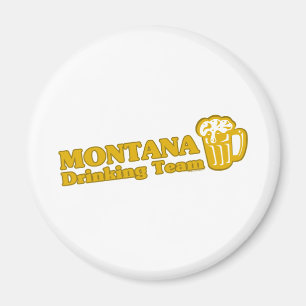 Montana Drinking Team t skjortor Magnet