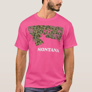 Montana Elk Hjort Hunting Camouflage Montana Hunte T Shirt