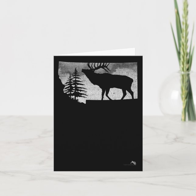 Montana Elk Hunter Kort (Framsida)