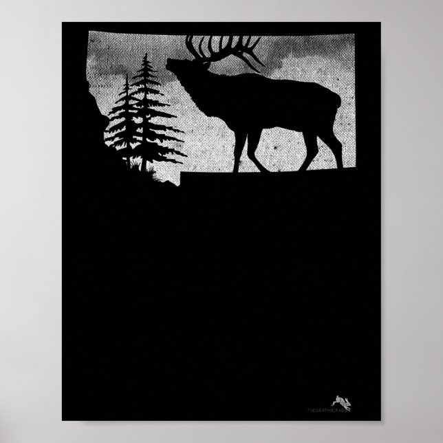 Montana Elk Hunter Poster (Framsidan)